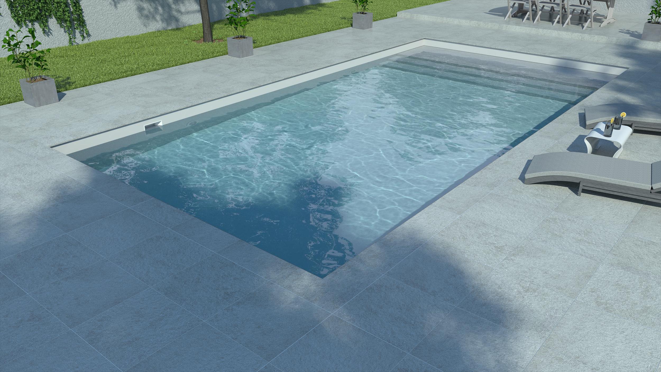 Piscine à liner Blanc