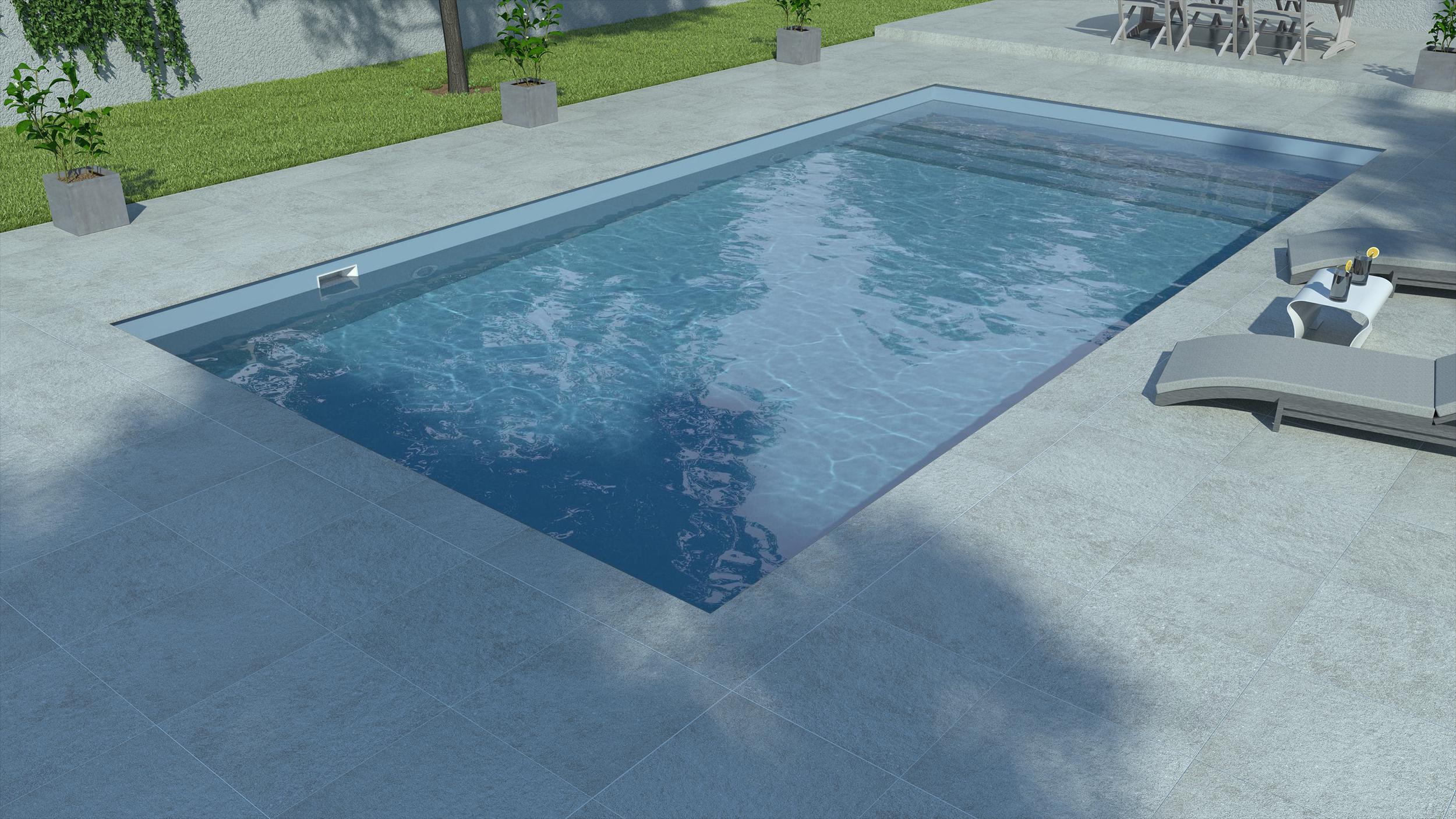 Piscine à liner Bleu pâle