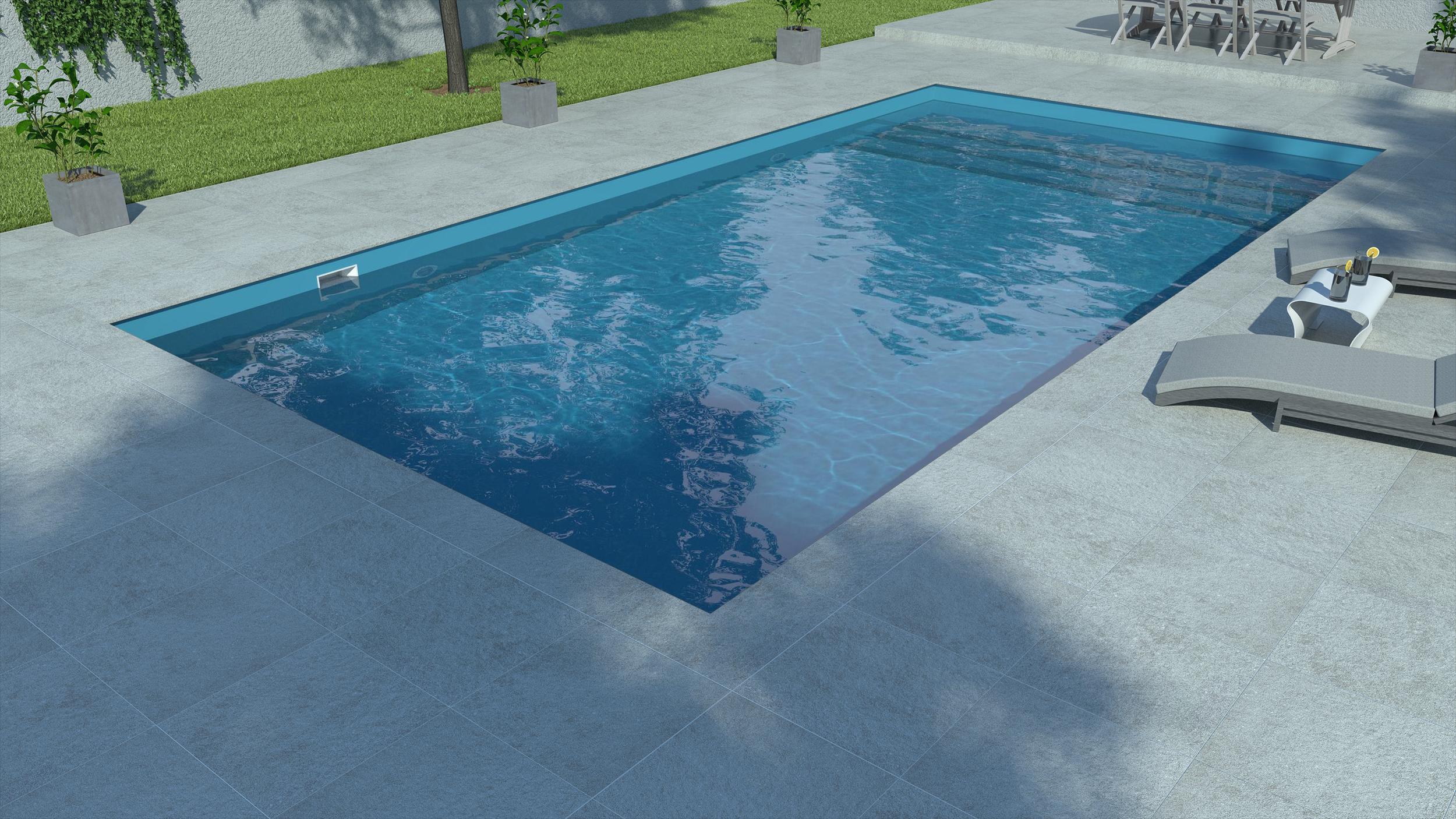Piscine à liner Bleu france