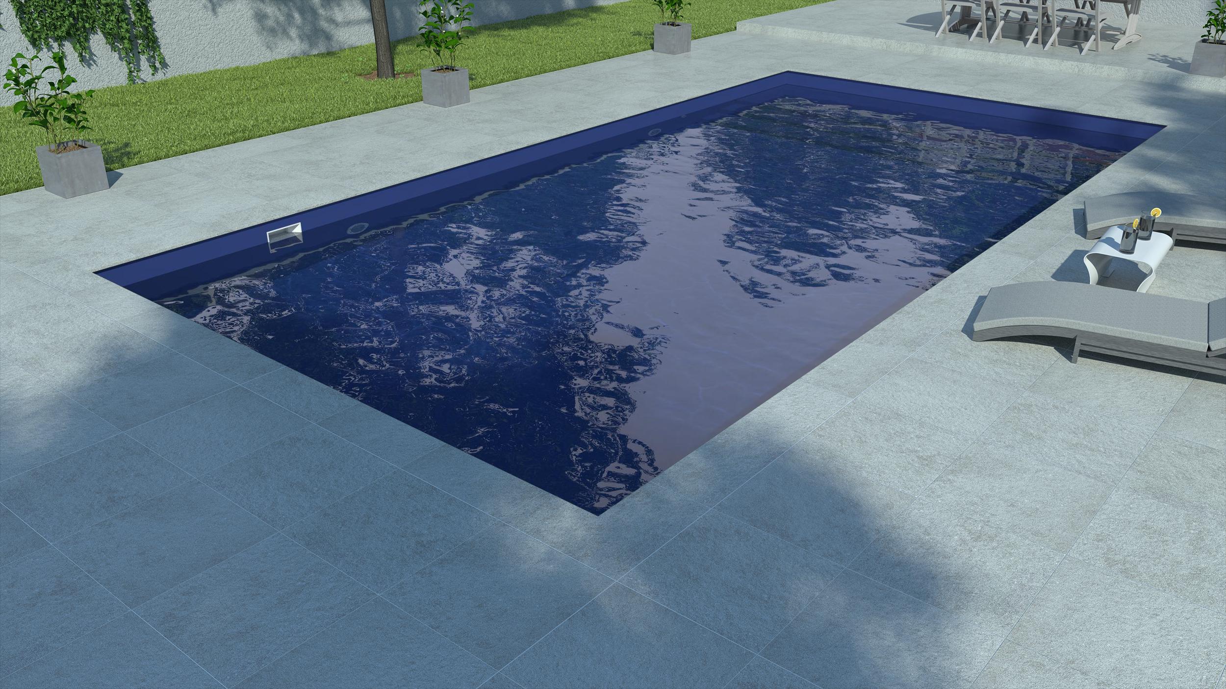 Piscine à liner Bleu outremer