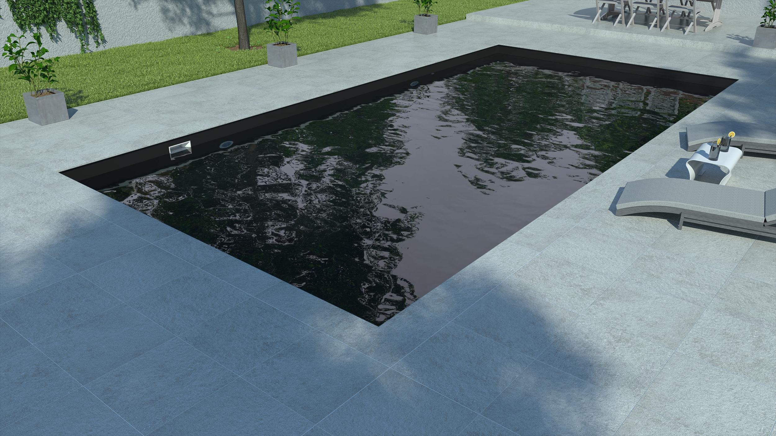 Piscine à liner Noir