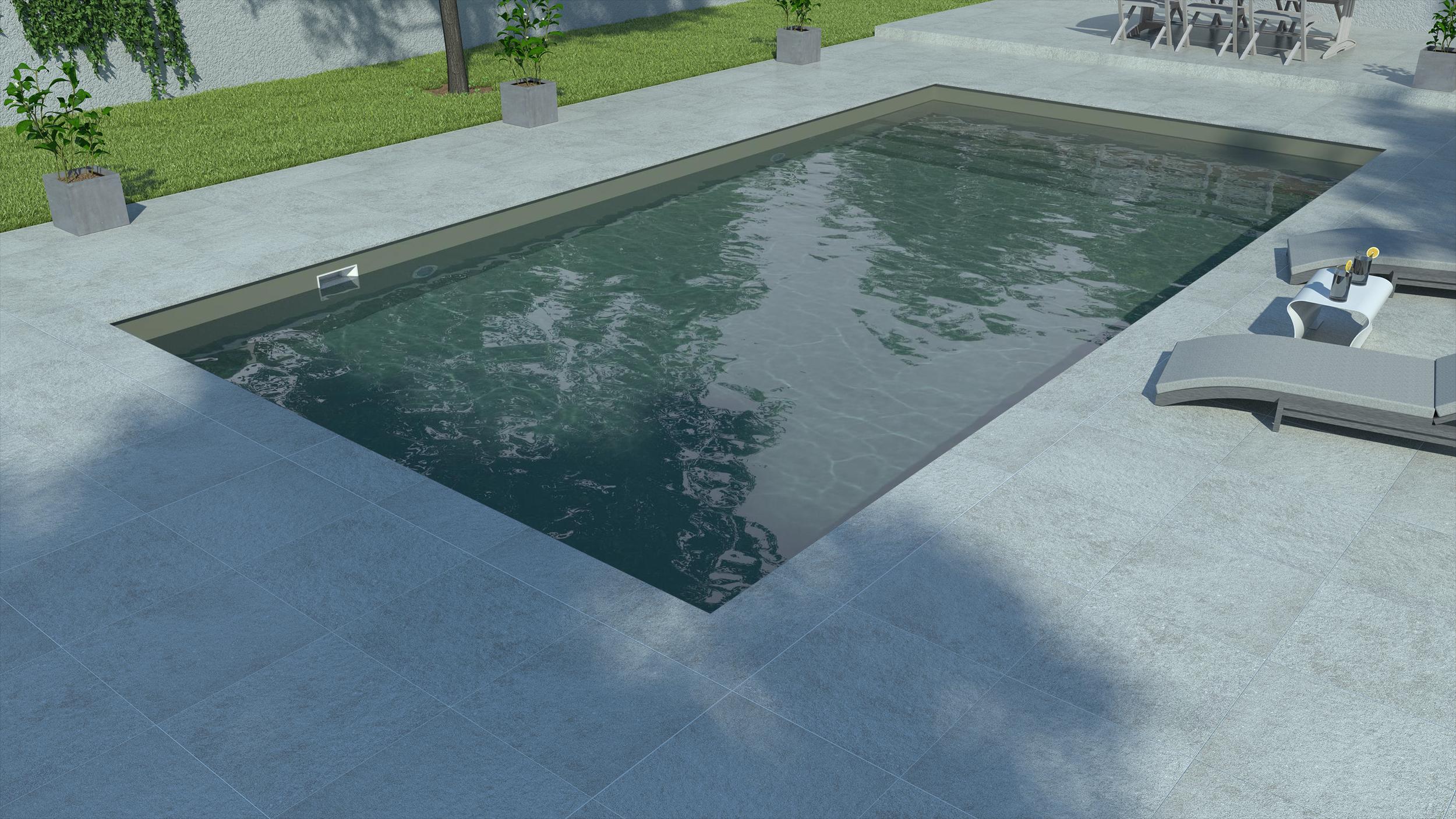 Piscine à liner Ciment