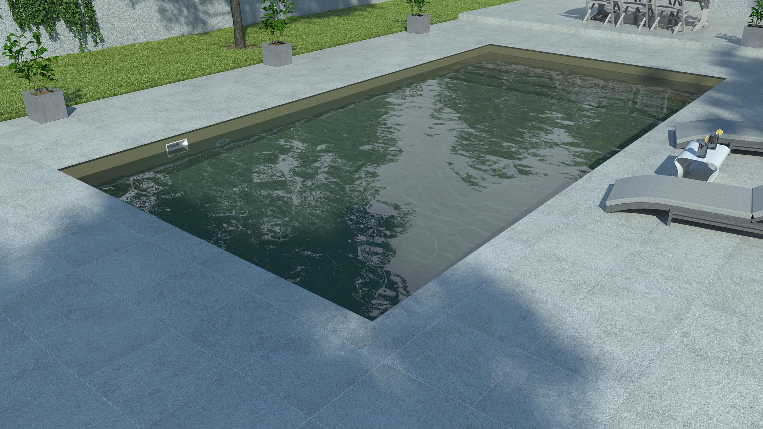 Piscine à liner Olive