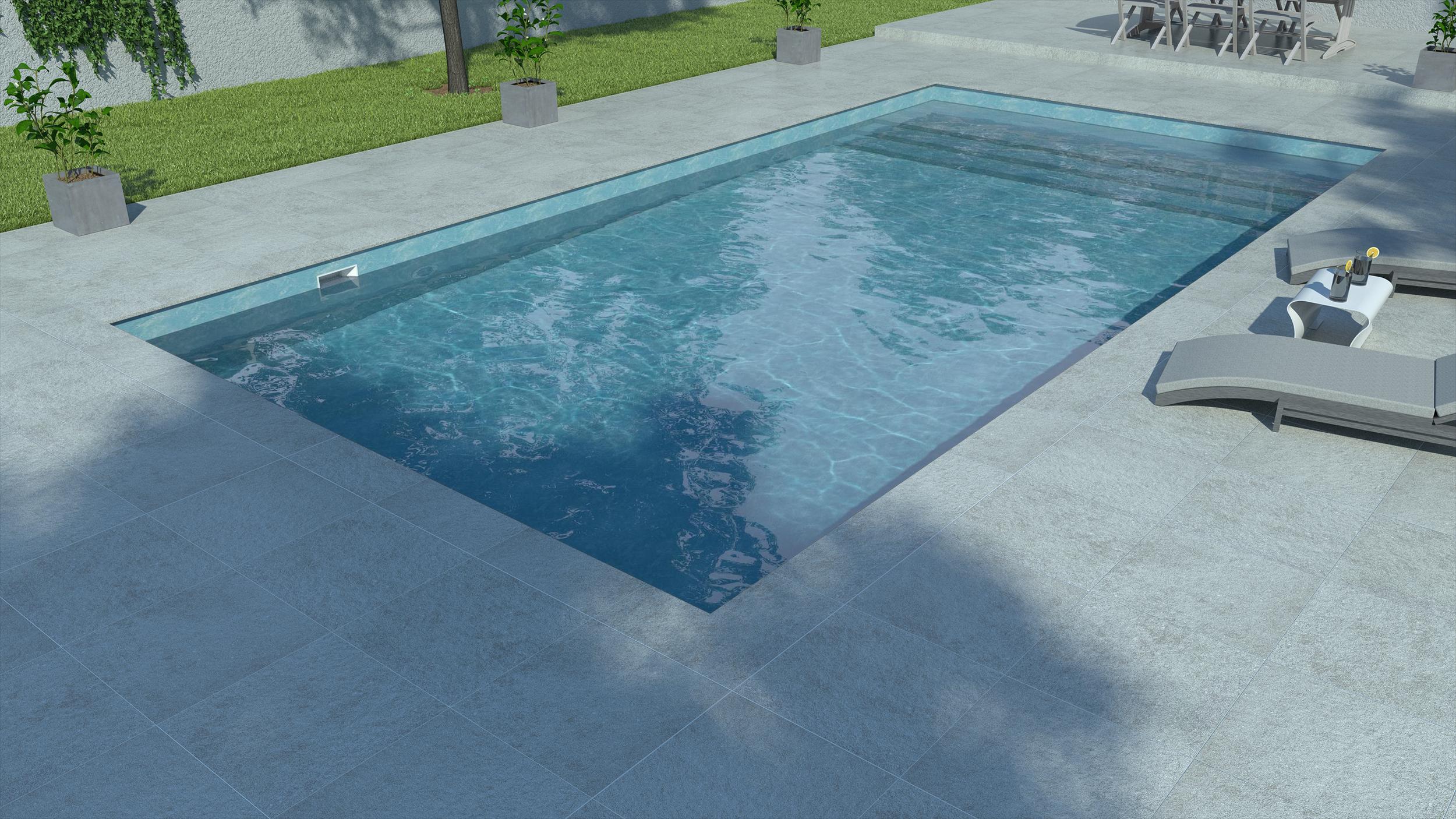 Piscine à liner Bleu turquoise