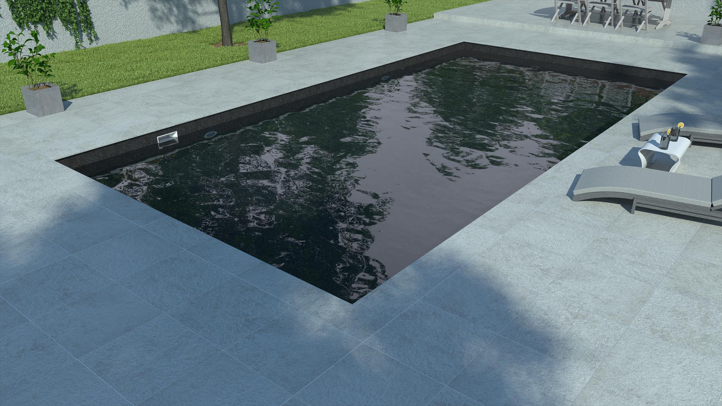 Piscine à liner Graphite