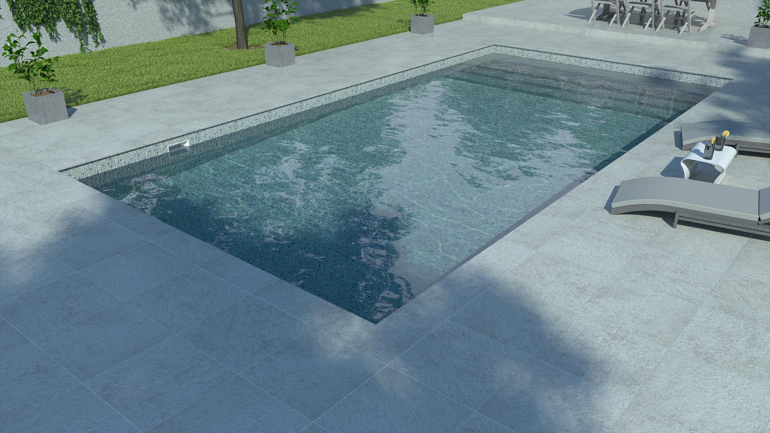 Piscine à liner Persia gris