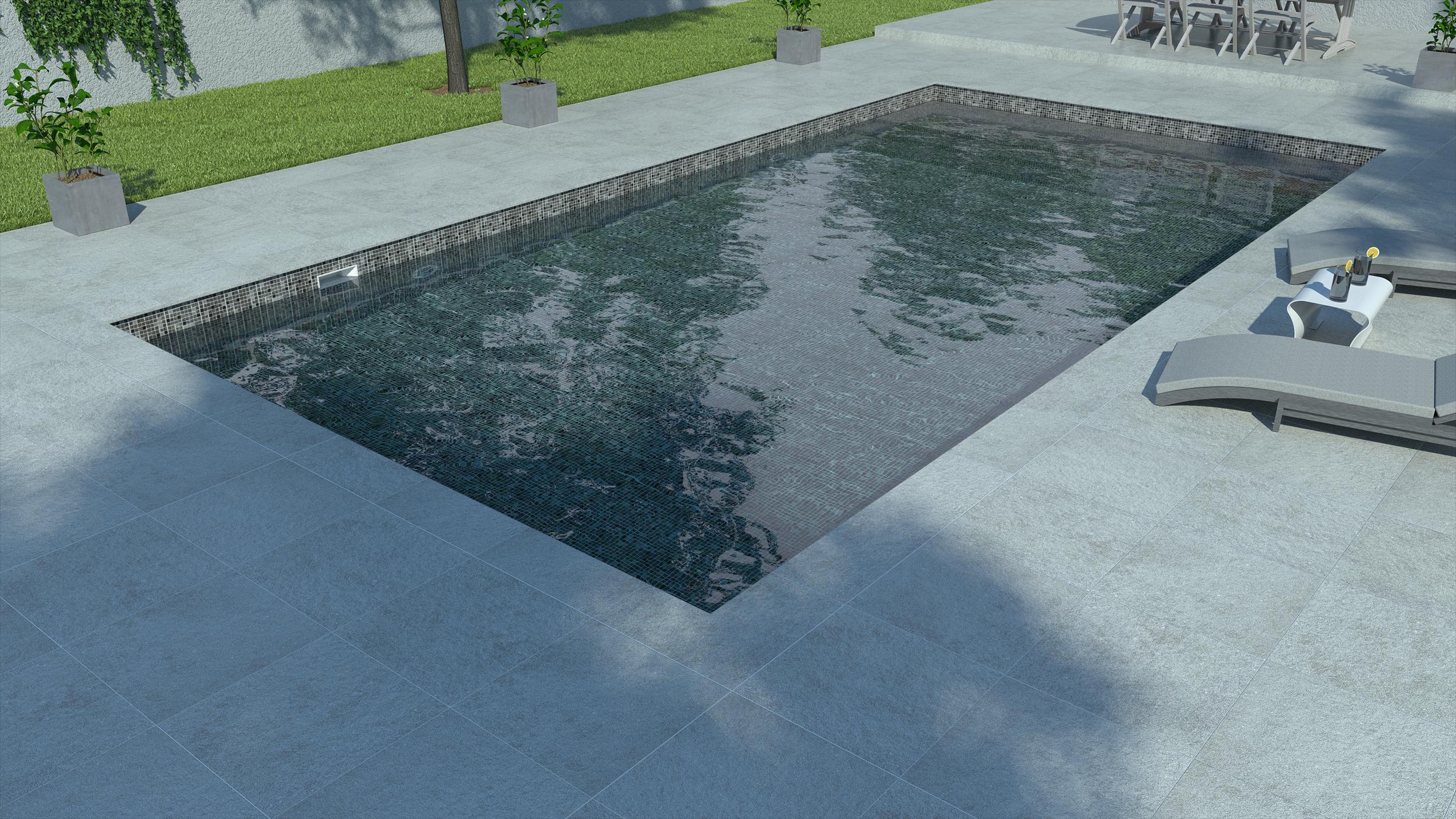 Piscine à liner Persia anthracite