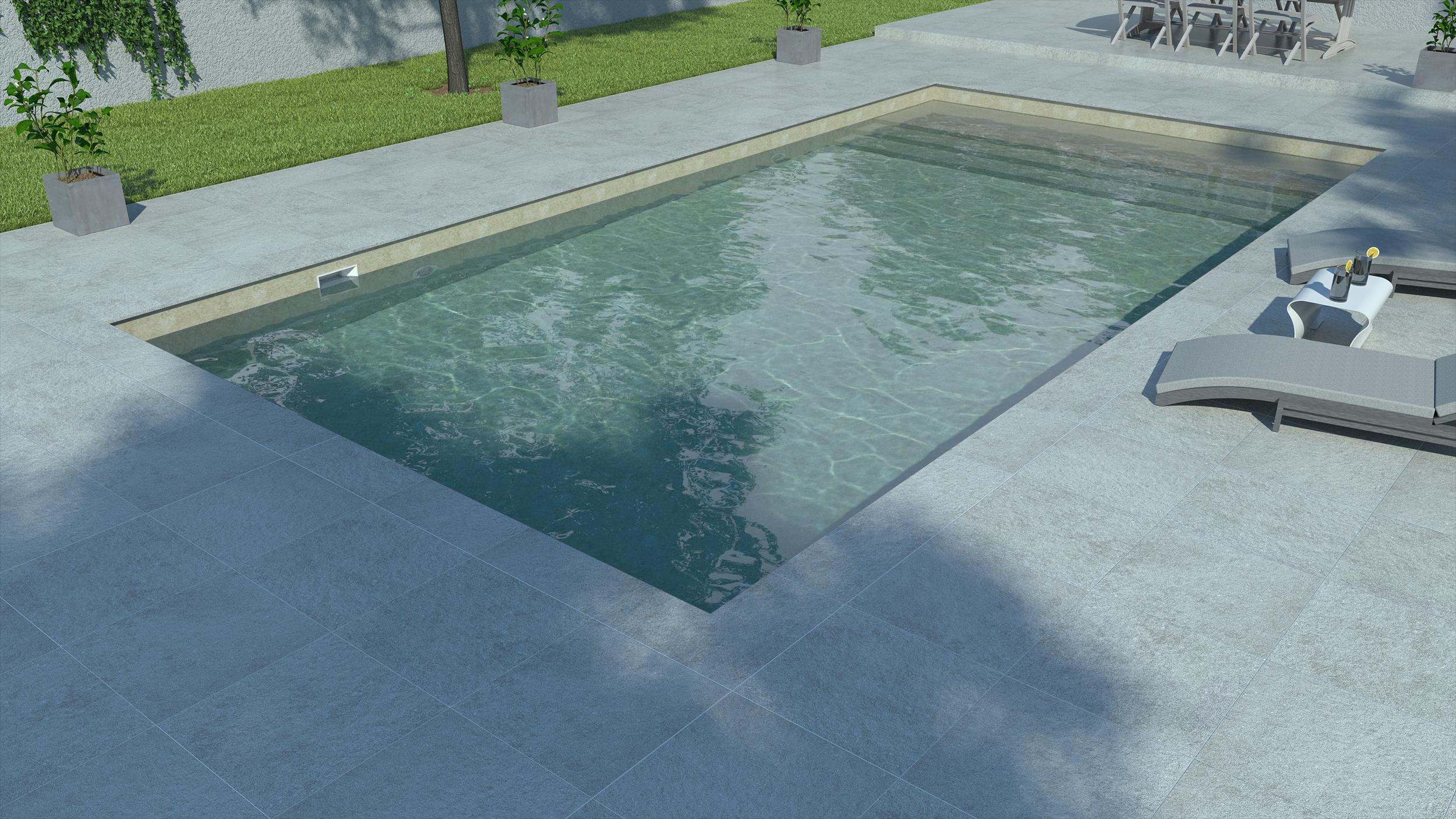 Piscine à liner Stone sable